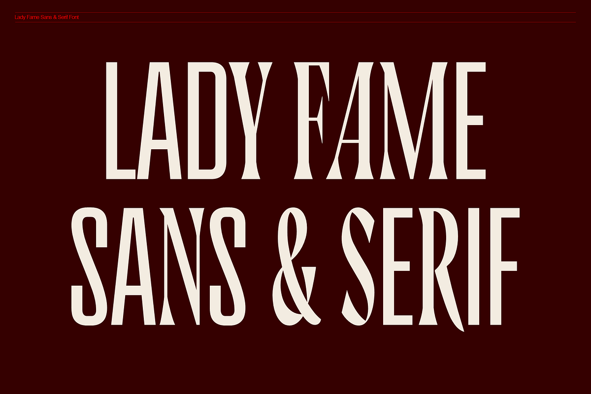 Lady Fame - Font Duo, a Sans Serif Font by RedyStudio (Photo 1 of 11)