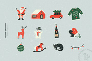 Merry Christmas vector graphics, a Decorative Illustration by Marie Smth (Thumbnail 2 of 6)