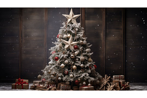 charming christmas tree stars ai, a Background Photo by pikepicture