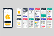 Mobile App UI Kit Template, a Templates & Theme by alexdndz (Thumbnail 8 of 21)