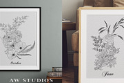 Birth Month Flowers SVG - PNG, a Decorative Illustration by AW Studios (Thumbnail 10 of 11)