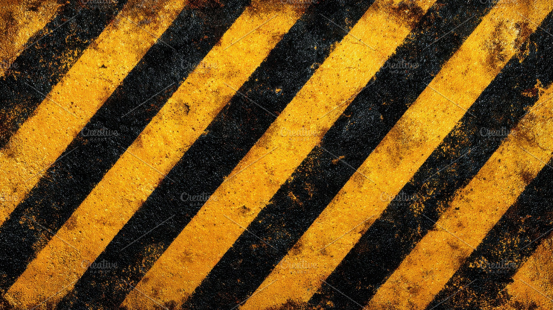 Grunge yellow & black diagonal strip, a Photo by Pavel_design