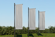 Standing Flag Mockup, an Advertising Mockup by mockupbuys (Thumbnail 4 of 5)