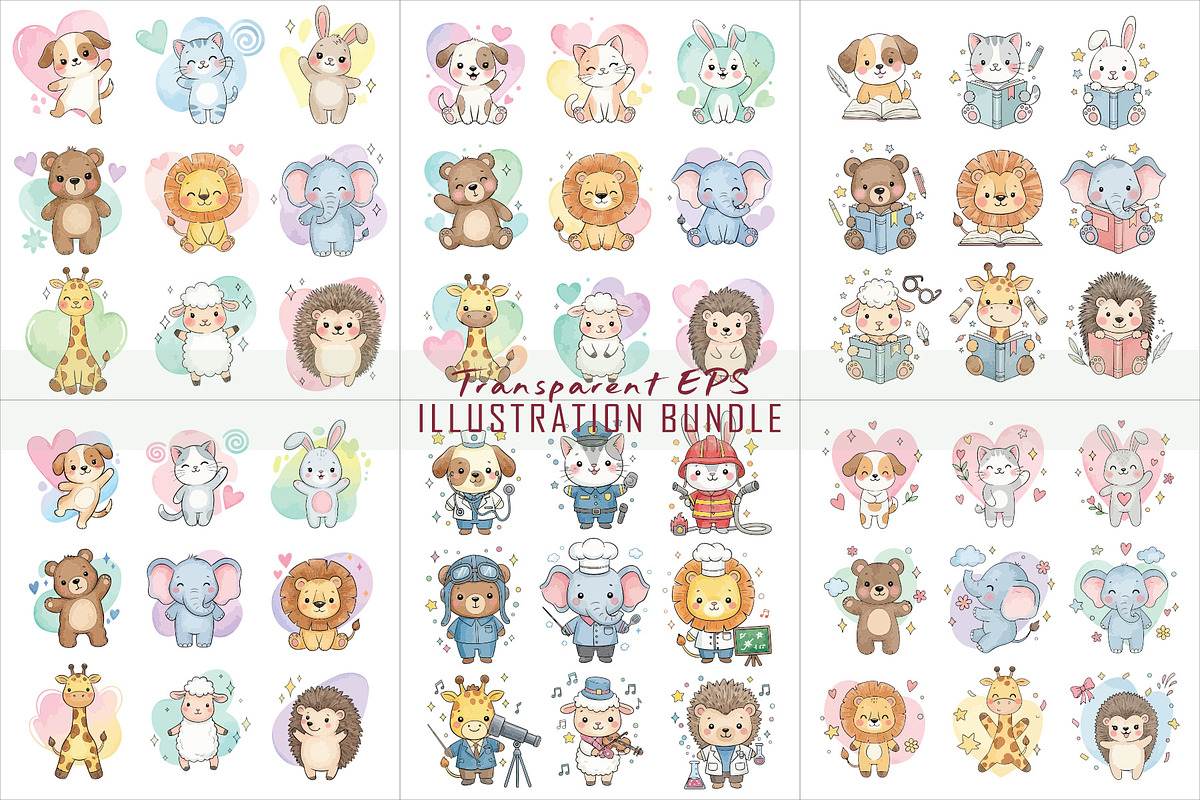 Animal lover illustrations bundle, an Animal Illustration by Sofia's Fashion (Photo 3 of 3)