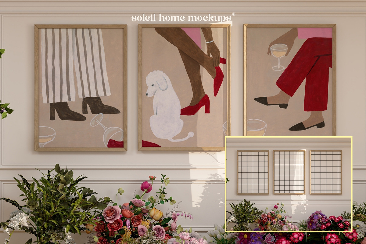 BRIDGET | Floral Frame Mockups SET, a Household Mockup by SoleilHomeMockups (Photo 5 of 12)