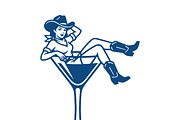 Cowgirl Cocktail Diva Graphic, a Person Illustration by CarWrap design (Thumbnail 1 of 3)