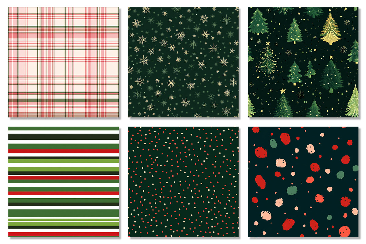 Christmas Digital Paper, Pattern, a Texture Graphic by Dream Creation (Photo 2 of 6)