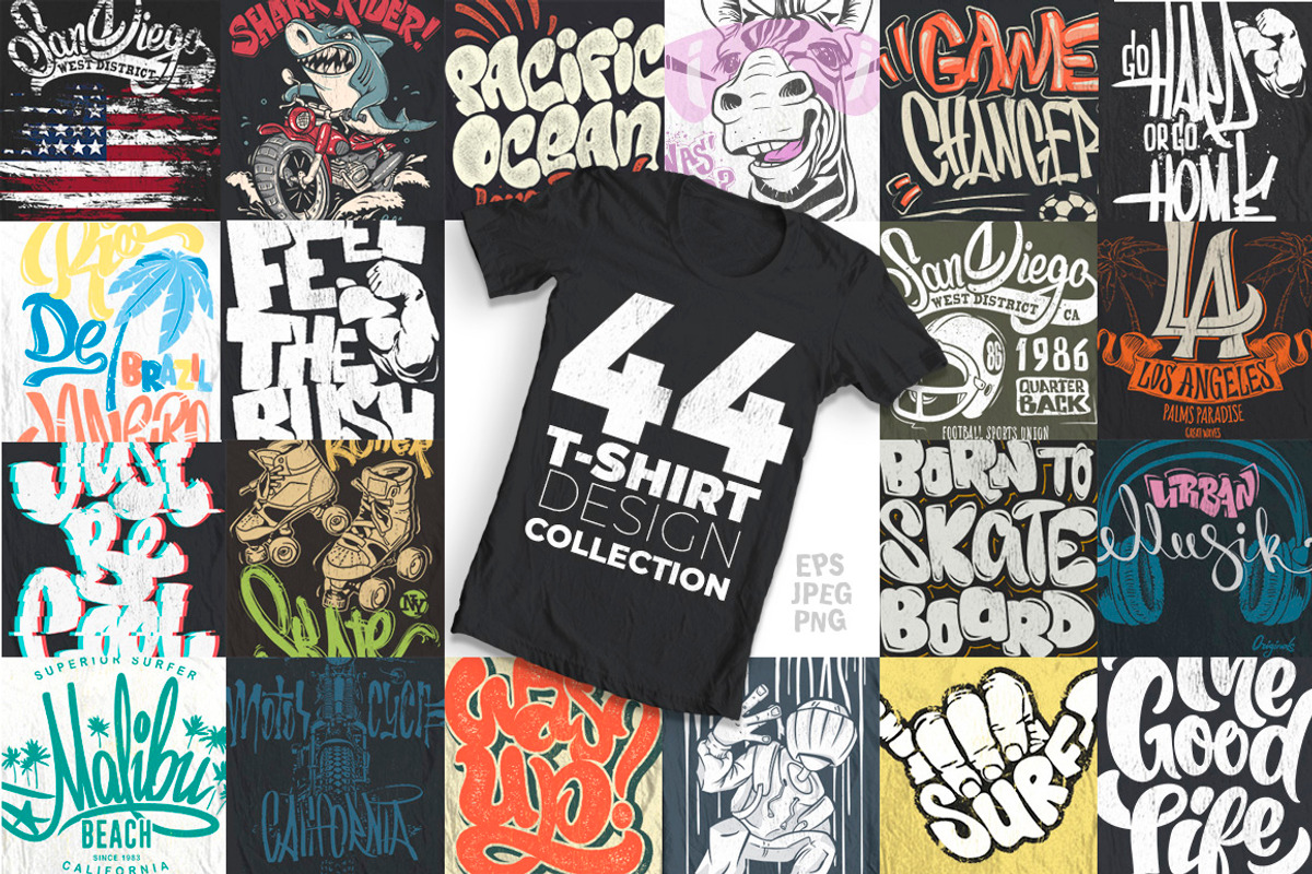 44 T-Shirt designs collection, an Illustration by Urbanshop (Photo 1 of 9)