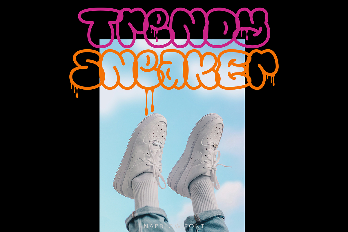 Napblow Graffiti Font, a Blackletter Font by madeDeduk (Photo 3 of 8)