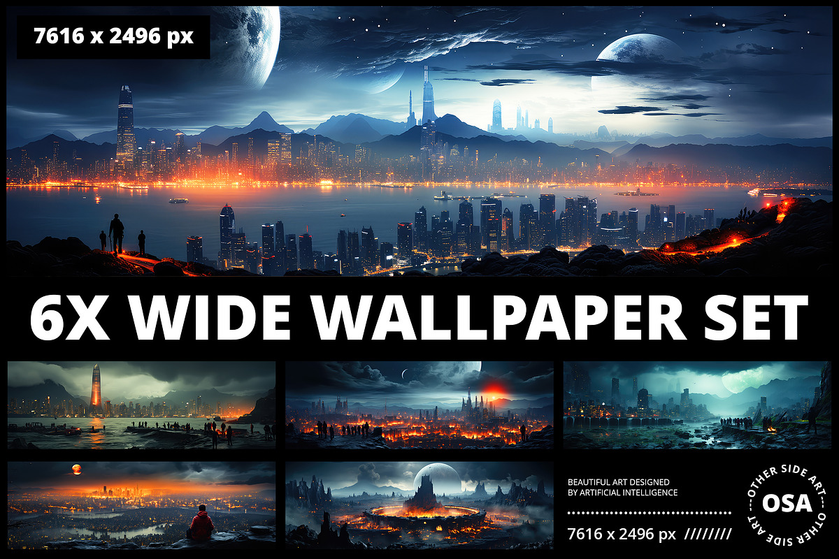 Apocalyptic Metropolis Landscape, a Wallpaper Graphic by Other Side Art (Photo 1 of 5)