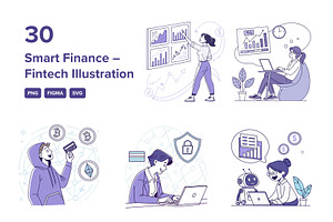 Smart Finance – Fintech Illustration, a Finance Illustration by ZP Design