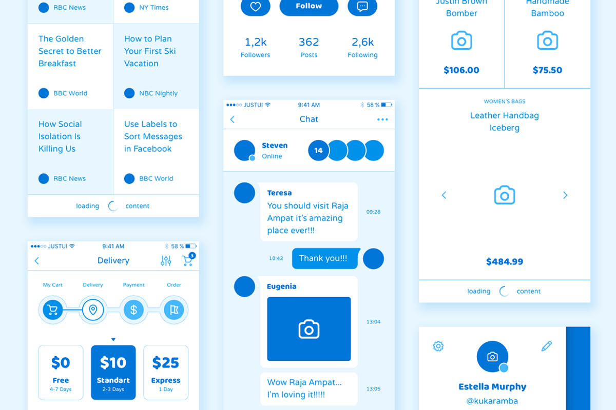 Liberty Mobile Wireframe Kit, a Wireframe Template by Just UI (Photo 3 of 4)