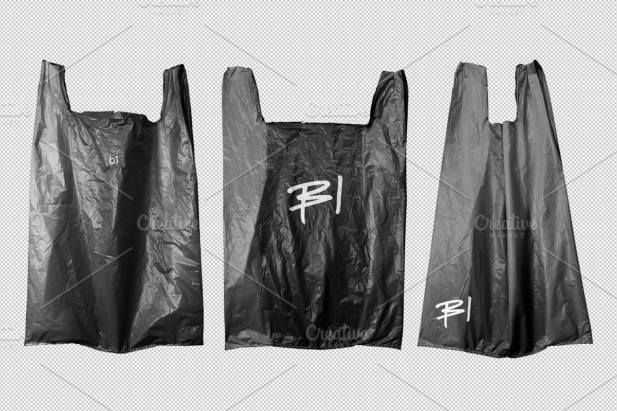 Plastic Shopping Bag Mockup, a Packaging Mockup by Bolderaja1 Studio (Photo 9 of 12)