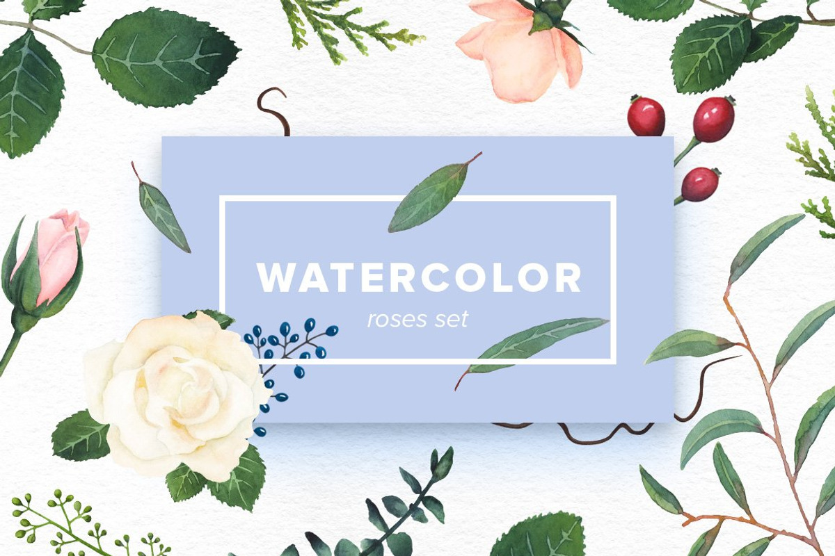 Watercolor Floral Bundle, an Object Illustration by Kotulska (Photo 5 of 21)