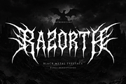 Razorth | Black Metal Font, a Blackletter Font by Denustudios (Thumbnail 1 of 12)