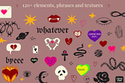 Noir Valentine punk pixel doodles, an Object Graphic by Elena Choo (Thumbnail 5 of 13)