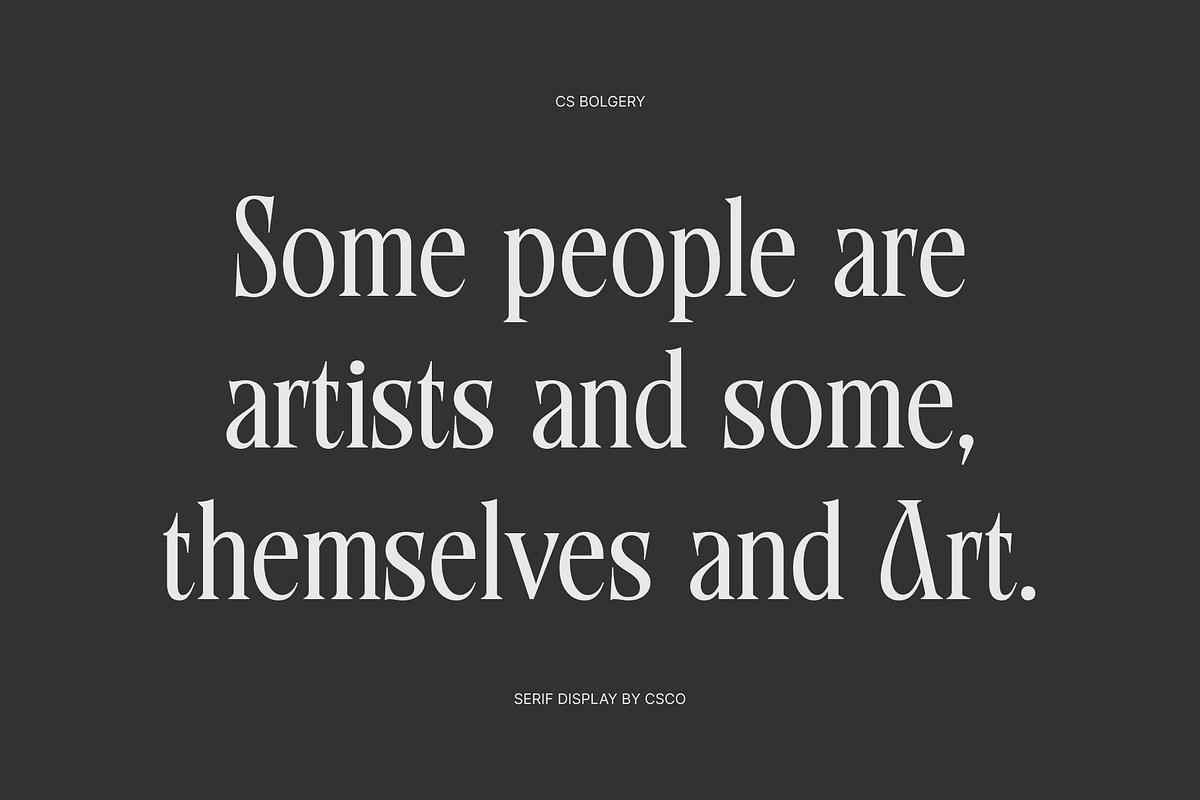 CS Bolgery – Elegant Serif Font, a Serif Font by Craft Supply Co. (Photo 6 of 8)
