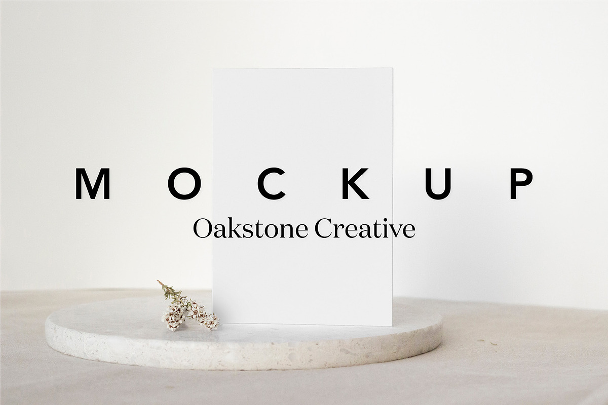 Minimal Greeting Card Mockup – ISO, a Product Mockup by OakstoneCreative (Photo 1 of 8)