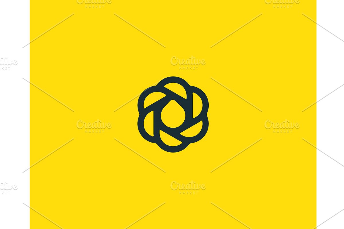 A water drop logo in negative space, an Illustration by Bureau