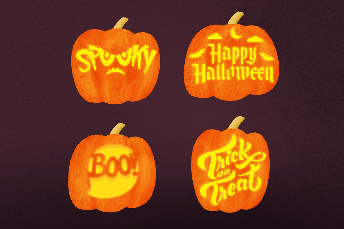 Halloween Pumpkin Carving Stencils, an Illustration by Ray Mawst (Photo 2 of 4)