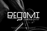 Begomi - Sports Bike Font, a Sans Serif Font by QR Design Studio (Thumbnail 1 of 8)