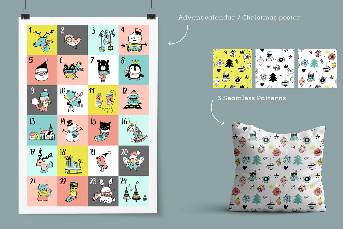 Merry Christmas greetings & doodles, an Illustration by Marish (Photo 2 of 7)