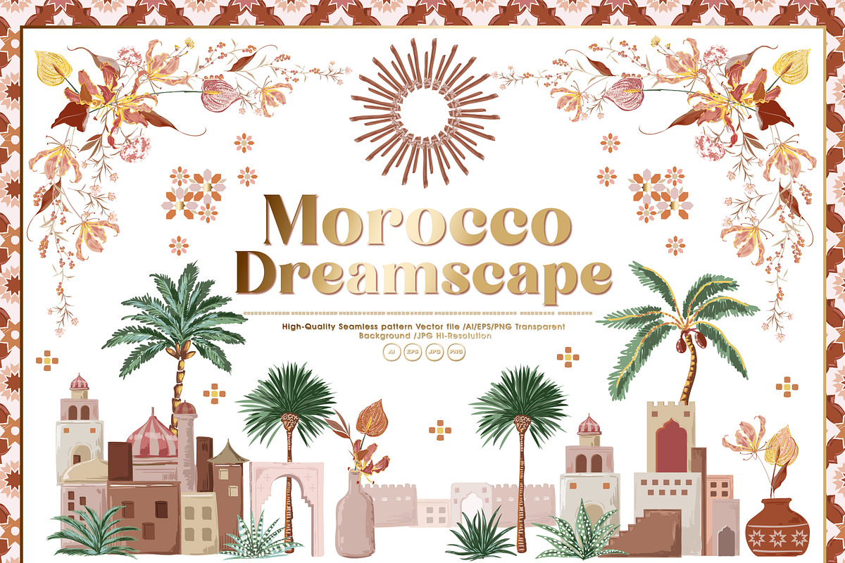 Morocco Dreamscape, a Pattern Graphic by MSNTY STUDIOX (Photo 1 of 25)