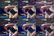 3 White iPhone 6/7 Mockups + Filters, an iPhone Mockup by Uncommon Mockups (Thumbnail 4 of 7)