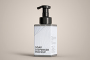 Soap Dispenser Square Bottle Mockup, a Packaging Mockup by Muhazdinata (Thumbnail 9 of 18)