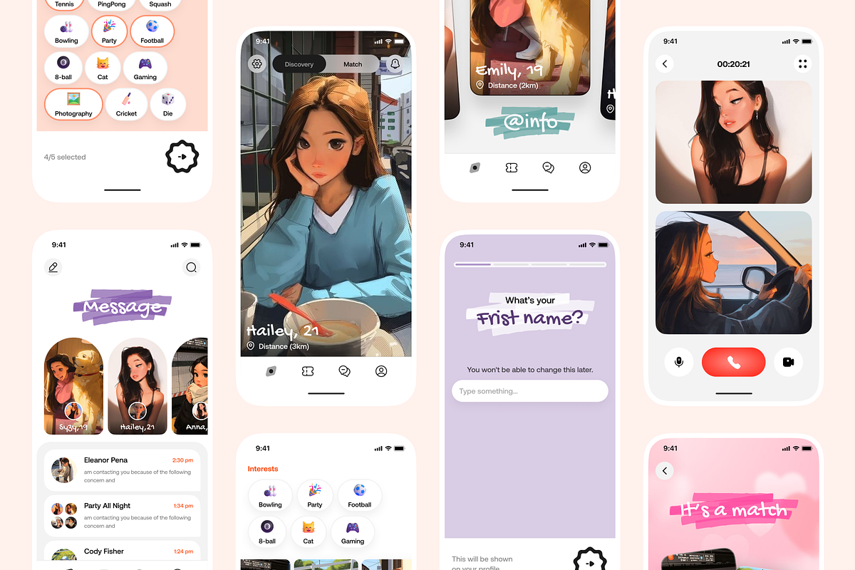 Dating App UI Kit, an App Template by Trung (Photo 6 of 8)