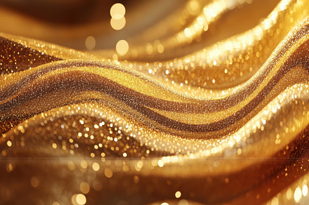 Golden Glittering Fabric Waves Luxur, a Background Photo by Pixeness