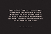Acormatch Casual Hand Drawn, a Sans Serif Font by 24Design Studios (Thumbnail 9 of 13)