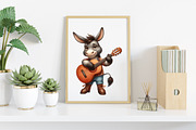 Watercolor Funny Donkey Clipart, an Illustration by Canvas Craft (Thumbnail 4 of 7)
