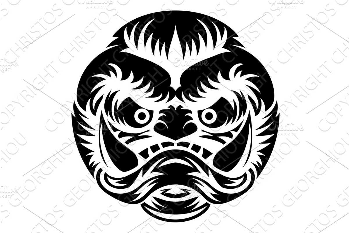 Goblin Demon or Orc Mask, an Illustration by Christos Georghiou