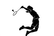 60 Badminton Player Smash Silhouette, a Person Illustration by Amazin_art (Thumbnail 7 of 37)