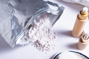 Alginate Face Mask in Plastic Bag with Professional Cosmetic Pro, a Business Photo by MDBildes