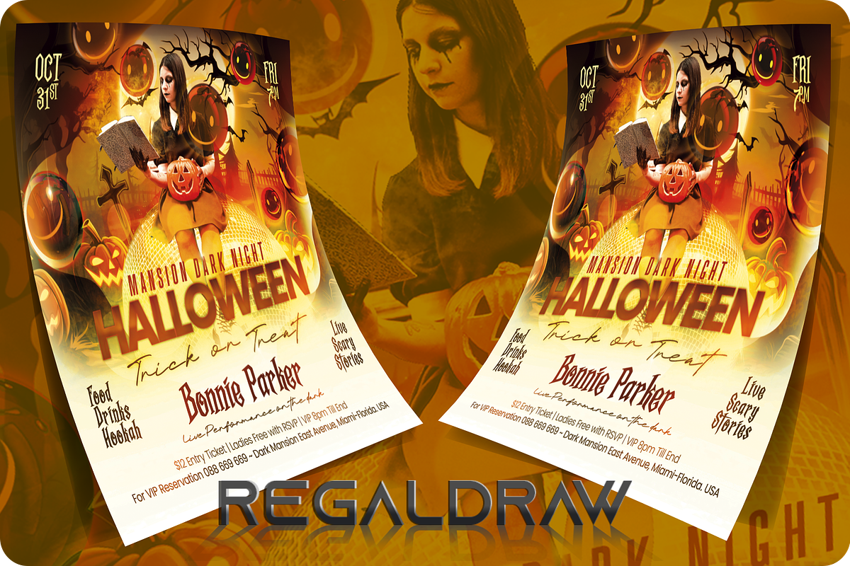 Halloween Flyer, a Flyer Template by regalDRAW (Photo 2 of 3)