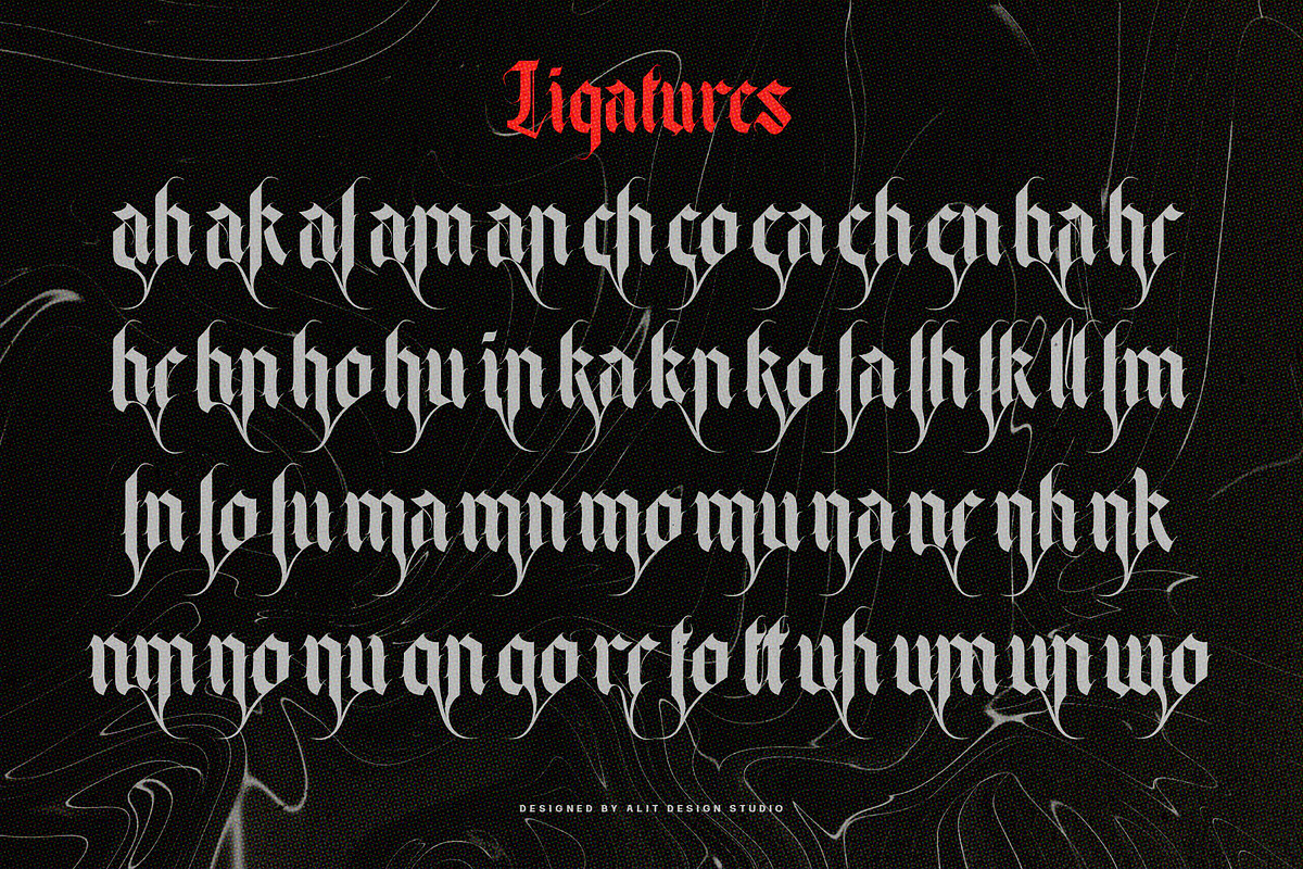 Makhor Metal Blackletter Font, a Blackletter Font by alit design (Photo 18 of 20)