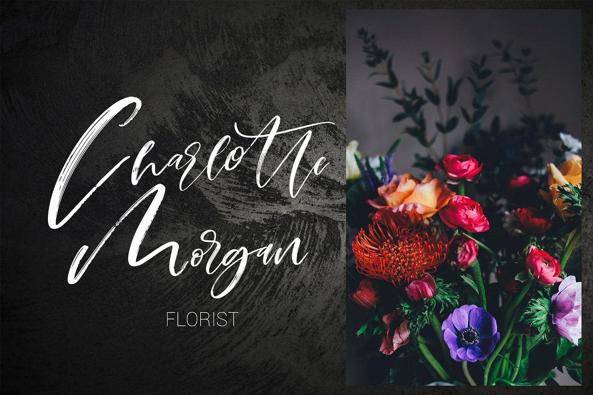 Montenegro.Textured script font preview 7