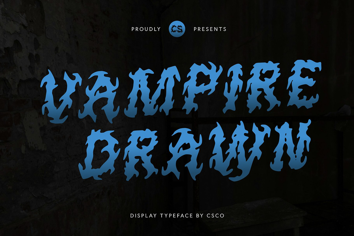 CS Vampire Drawn, a Blackletter Font by Craft Supply Co. (Photo 1 of 8)