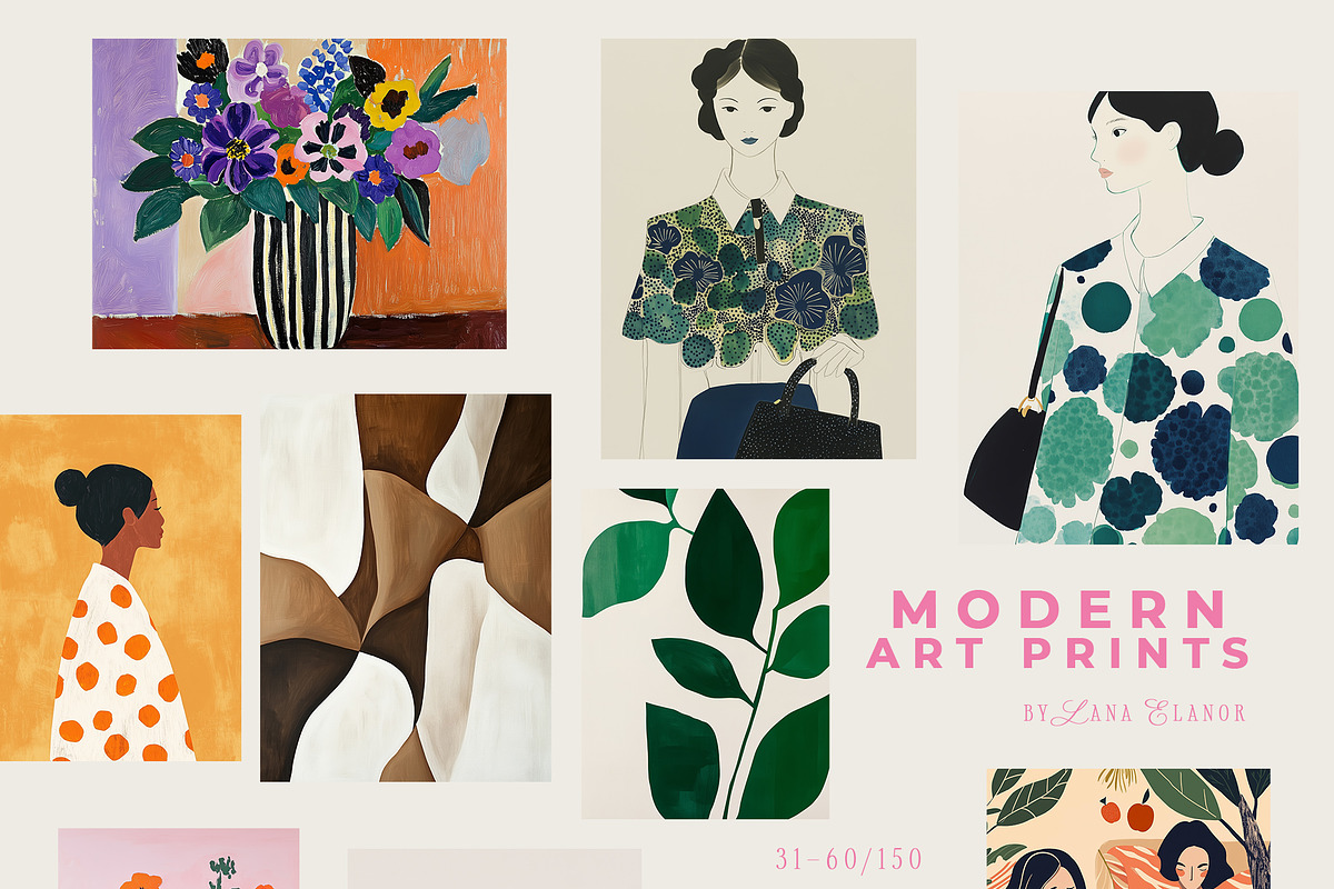 MODERN ART PRINTS GALLERY, a Background Graphic by Lana Elanor (Photo 9 of 12)