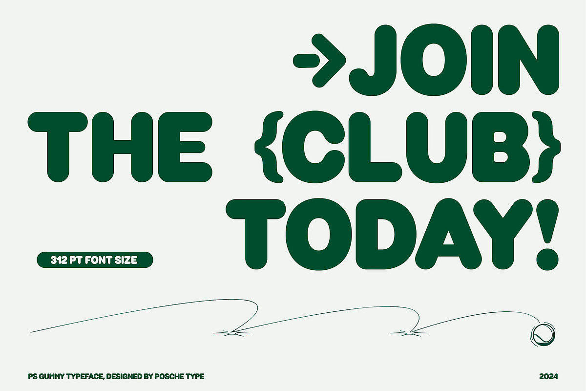 PS GUMMY | Display Typeface, a Sans Serif Font by Posche Type (Photo 8 of 11)