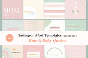 Mom & Baby Instagram Quote Templates, a Social Media Template by Deepa Template Studio (Thumbnail 1 of 5)