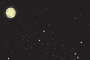 Retro Stars and Moon Background, an Illustration by Ryder Doty (Thumbnail 1 of 2)