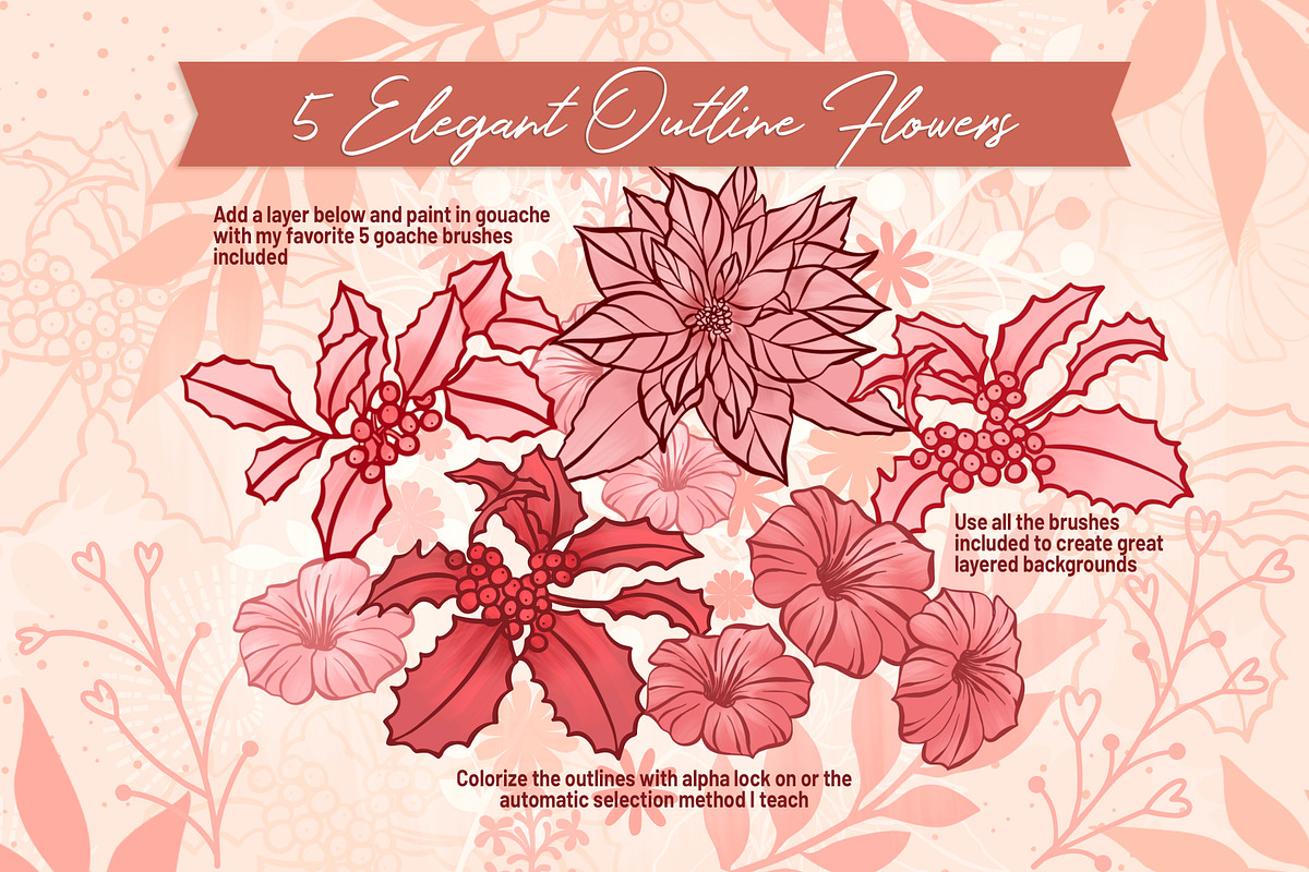 Christmas Procreate Asset Kit &, a Brushes & More by DeloresArt (Photo 6 of 14)