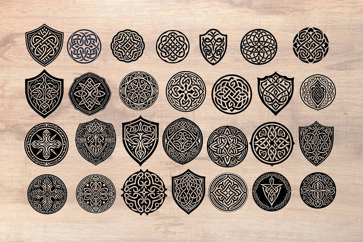 100 celtic knot viking shield, a Decorative Illustration by TaKong Magics (Photo 4 of 5)