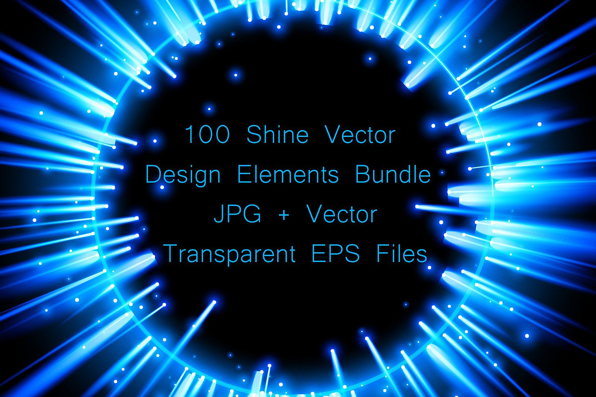 100 Shine Vector Elements Bundle, an Object Illustration by Kseniya-Omega (Photo 1 of 9)