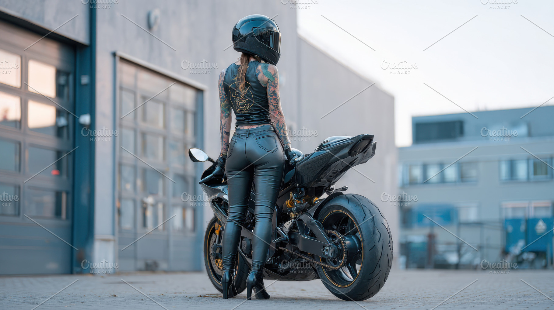 Rider by bike at sunset, a Photo by Beautiful things