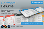 Horizontal, 4 Pages Resume, a Resume Template by 8Link (Thumbnail 1 of 5)