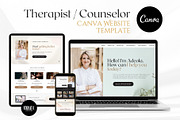 Therapist Canva Website Template, a Landing Page Template by Kromatic Design Studio (Thumbnail 1 of 8)